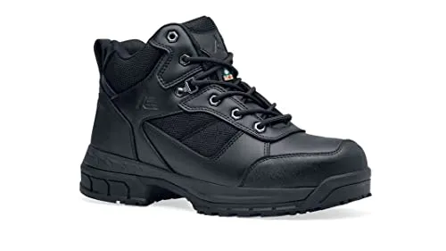 ACE Work Boots by SFC Voyager II, Men's, Women's, Unisex Steel Toe (ST) Work Boots, Slip Resistant, Water Resistant, Black, Men's 10.5 / Women's 12 Wide