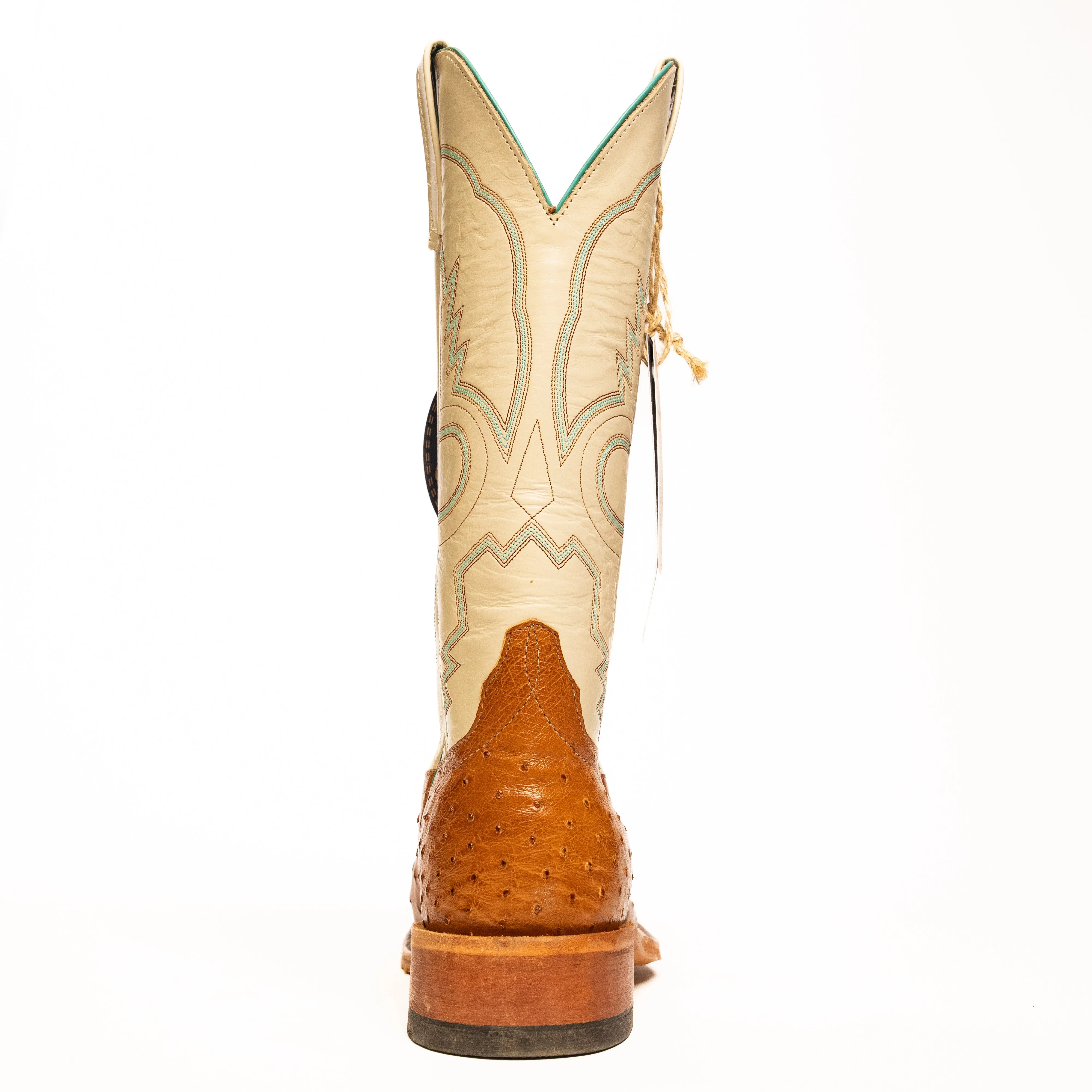 Anderson Bean Cognac Full Quill Ostrich with Bone Glove Top