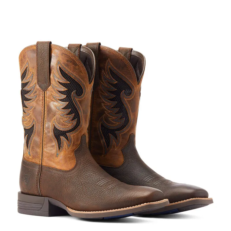 ARIAT MENS COWPUNCHER VENT TEK BOOTS (DARK BROWN)