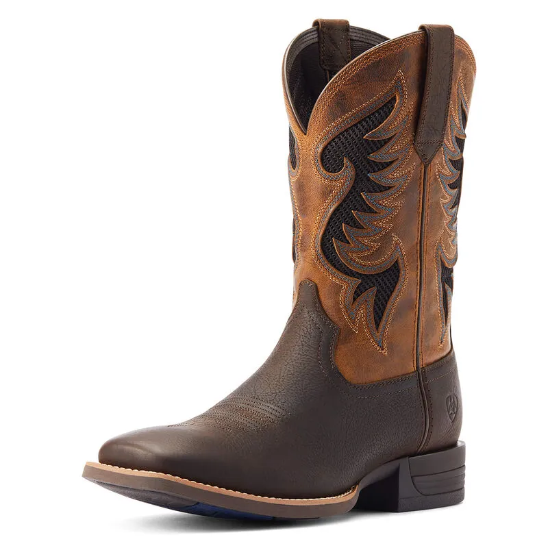 ARIAT MENS COWPUNCHER VENT TEK BOOTS (DARK BROWN)