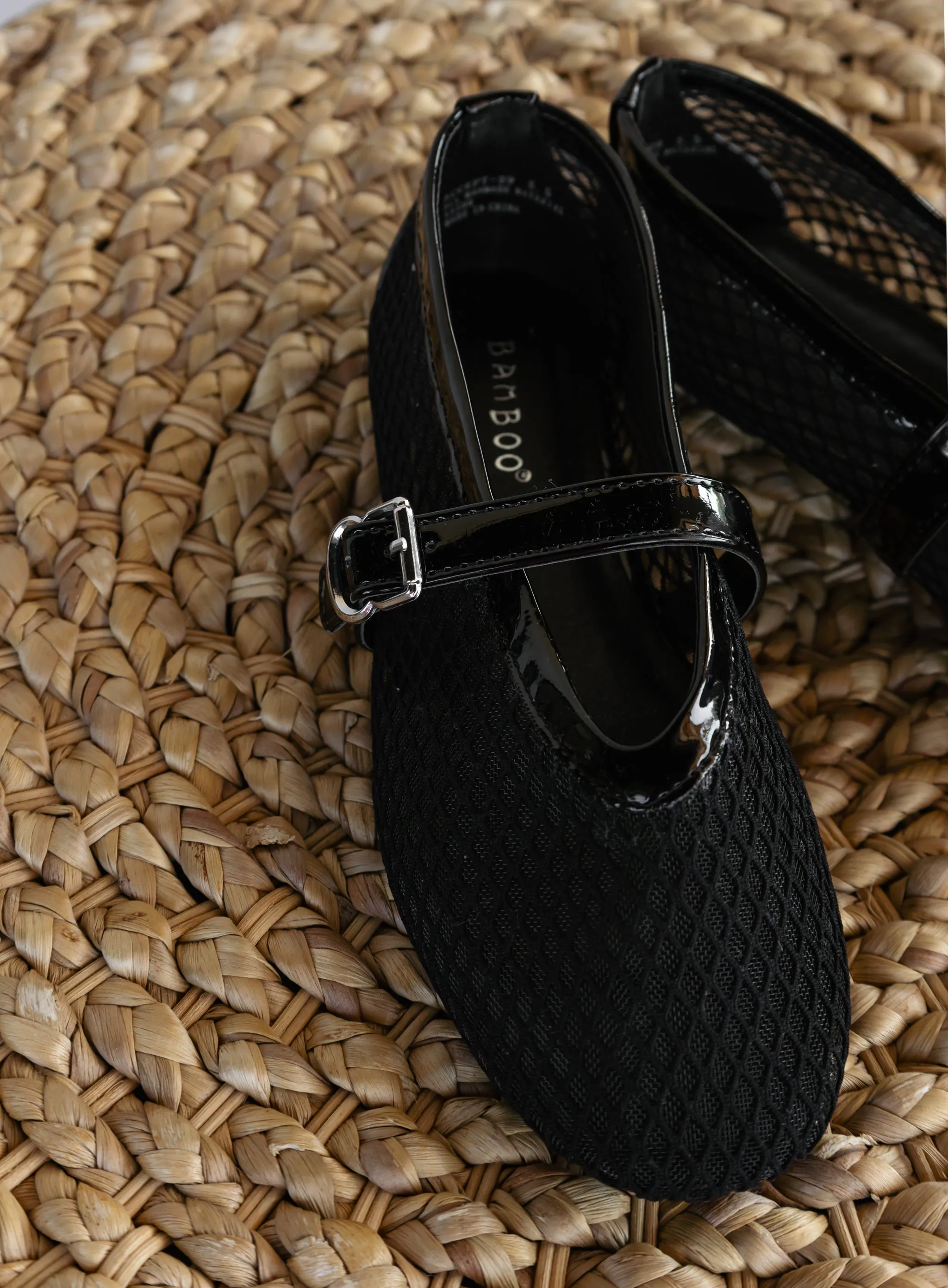 Bella Mesh Ballet Flats - Black