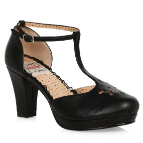 BP303-MERCY 3"  T Strap Cut Out Detail Heel