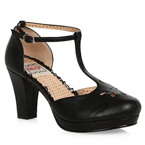 BP303-MERCY 3"  T Strap Cut Out Detail Heel