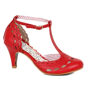 BP310-RAINE 3" T Strap Cut Out Detail Heel
