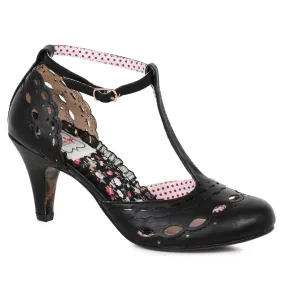 BP310-RAINE 3" T Strap Cut Out Detail Heel