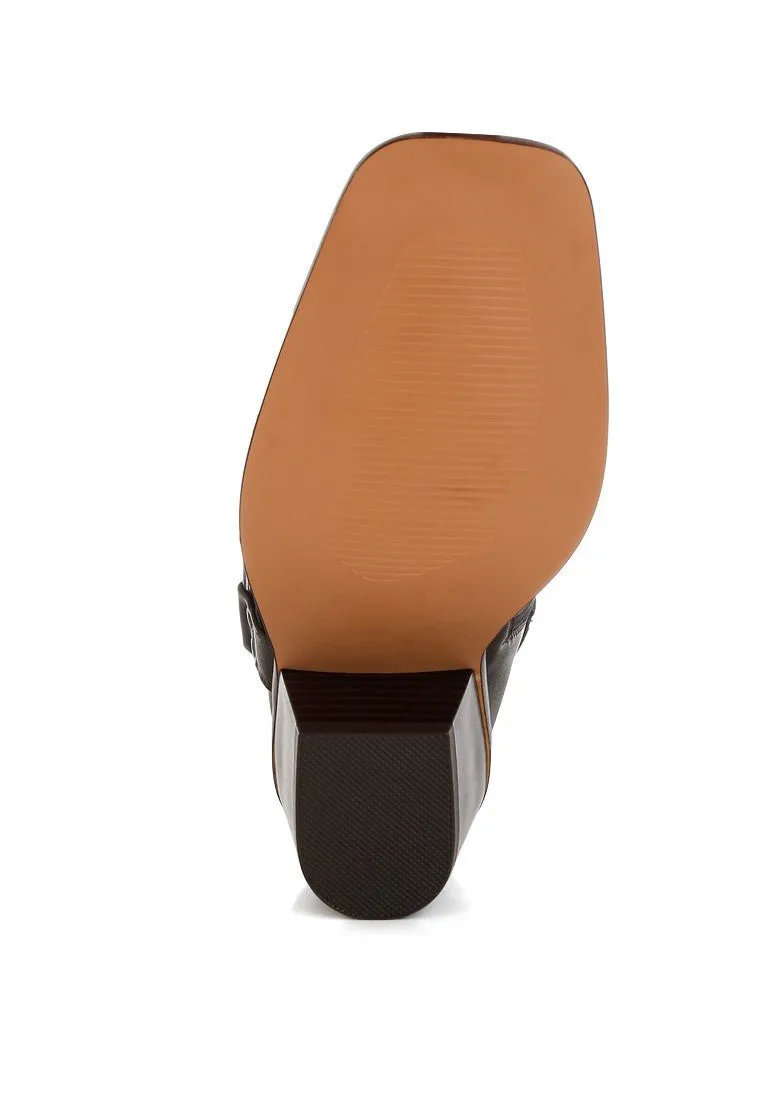 Brown Ankle Cowboy Boots with Harness Detail