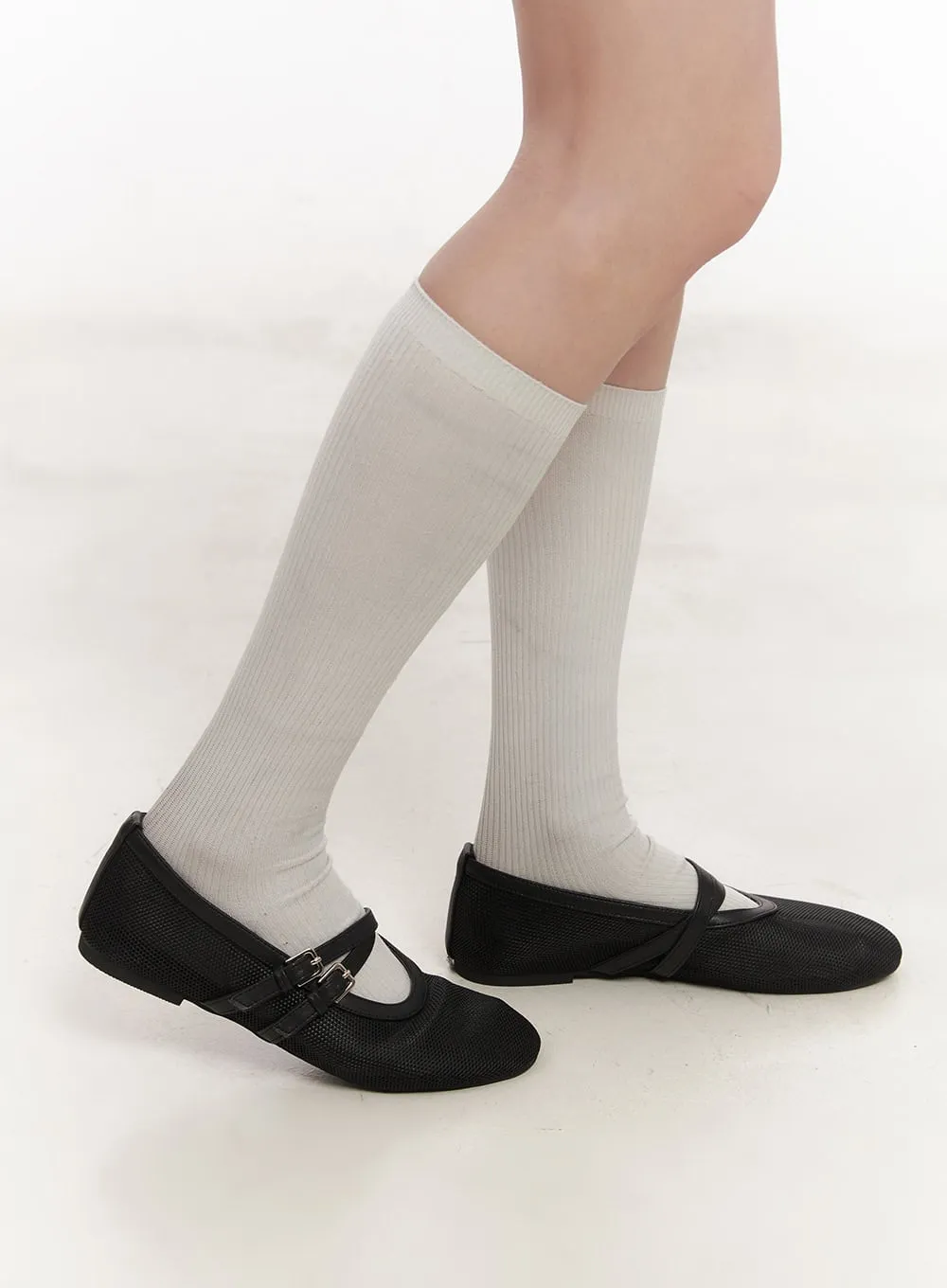 Buckle Mesh Flats CM518