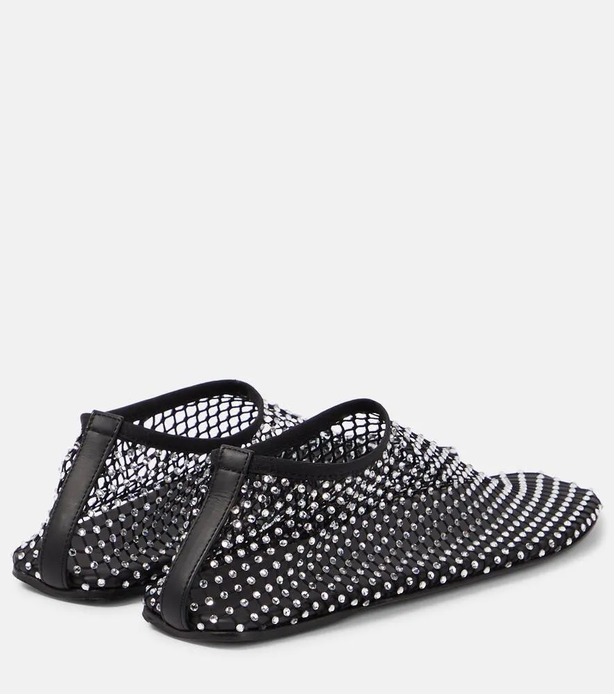 Christopher Esber Minette embellished mesh ballet flats