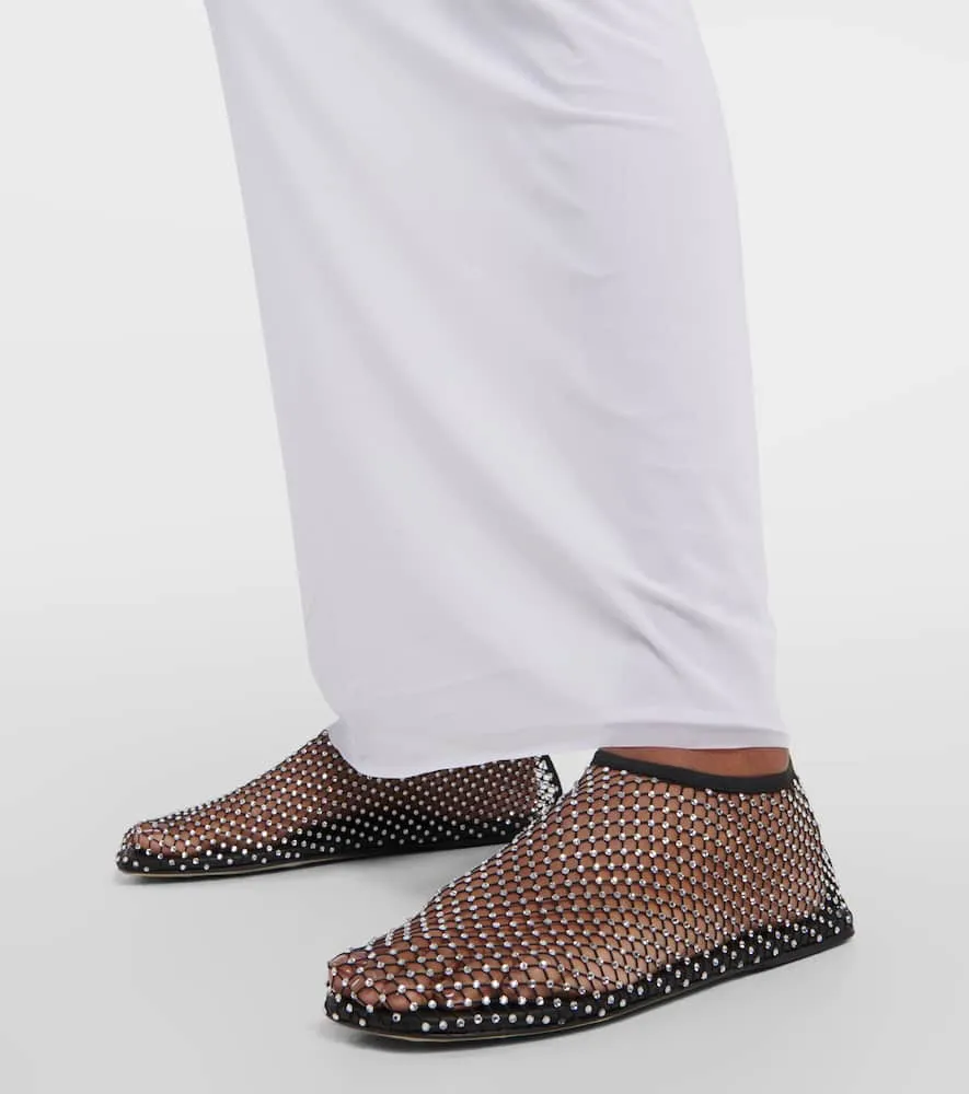 Christopher Esber Minette embellished mesh ballet flats
