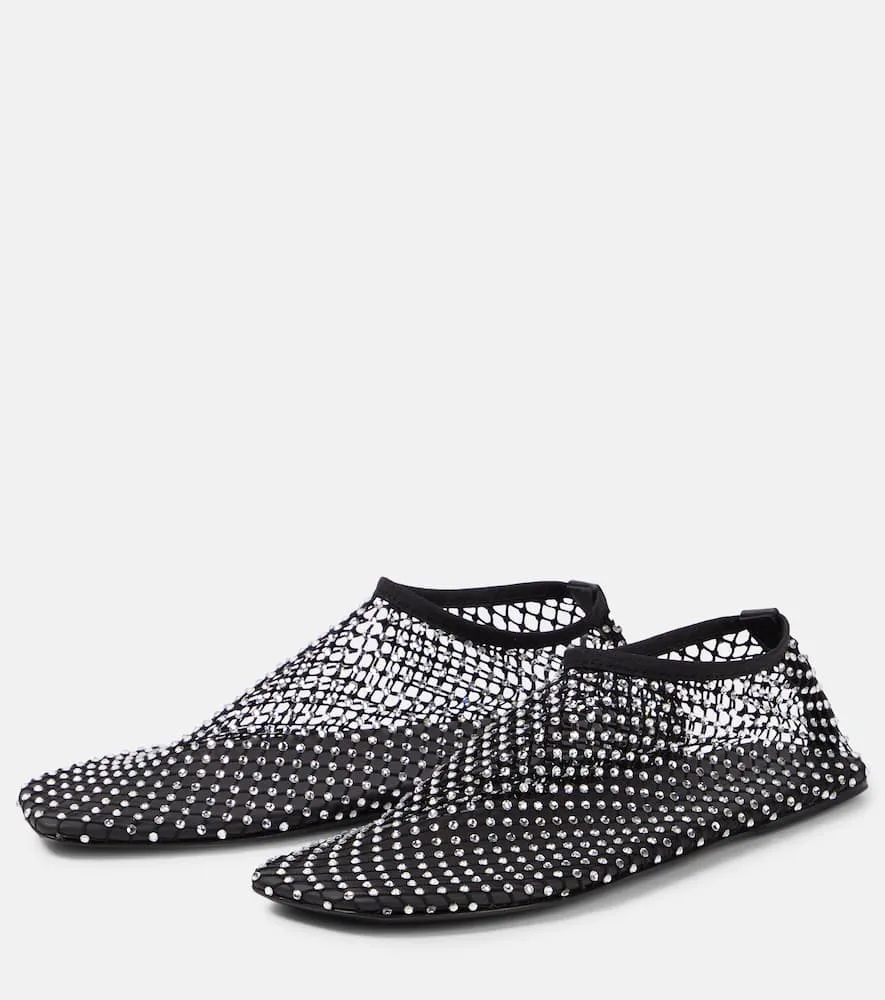 Christopher Esber Minette embellished mesh ballet flats