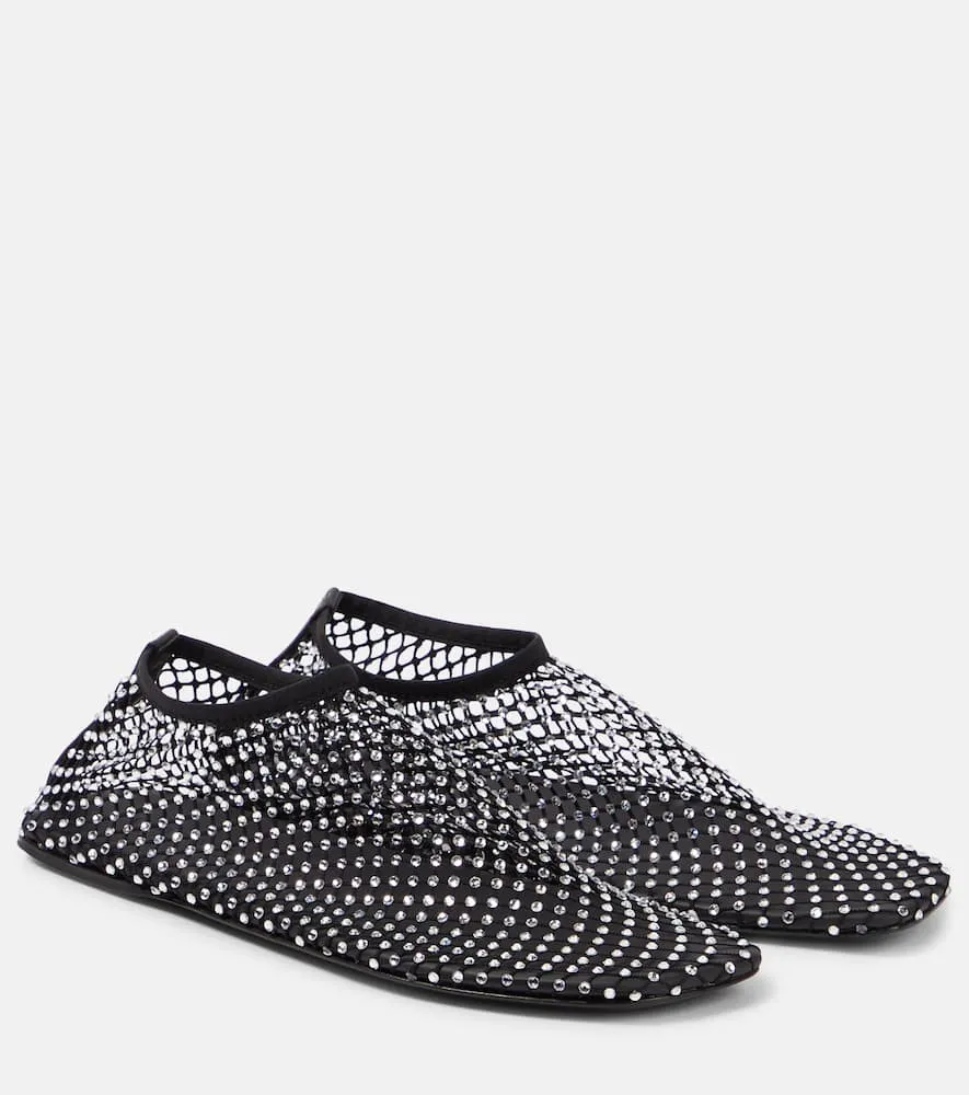 Christopher Esber Minette embellished mesh ballet flats