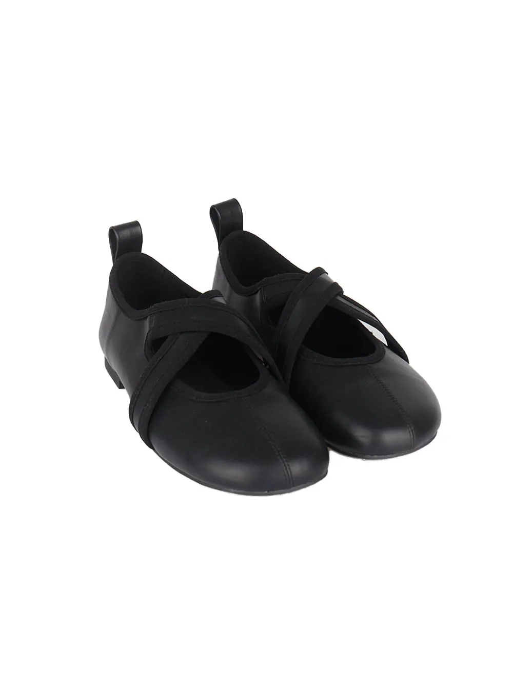 Cross-Strap Flat Loafers CA522