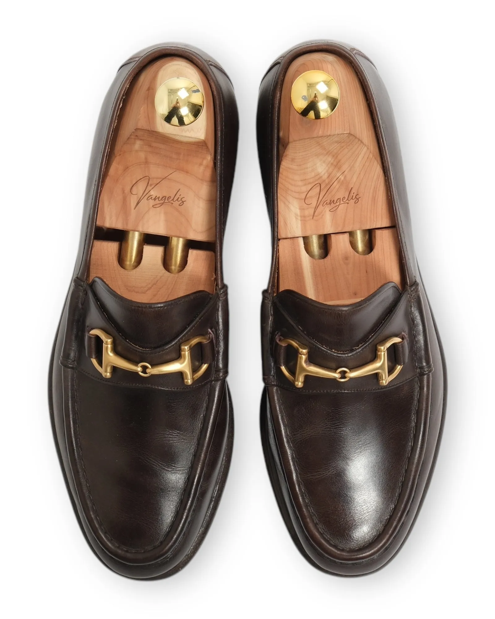 Enzo Bonafè Dark Brown Horsebit Loafers EU 41
