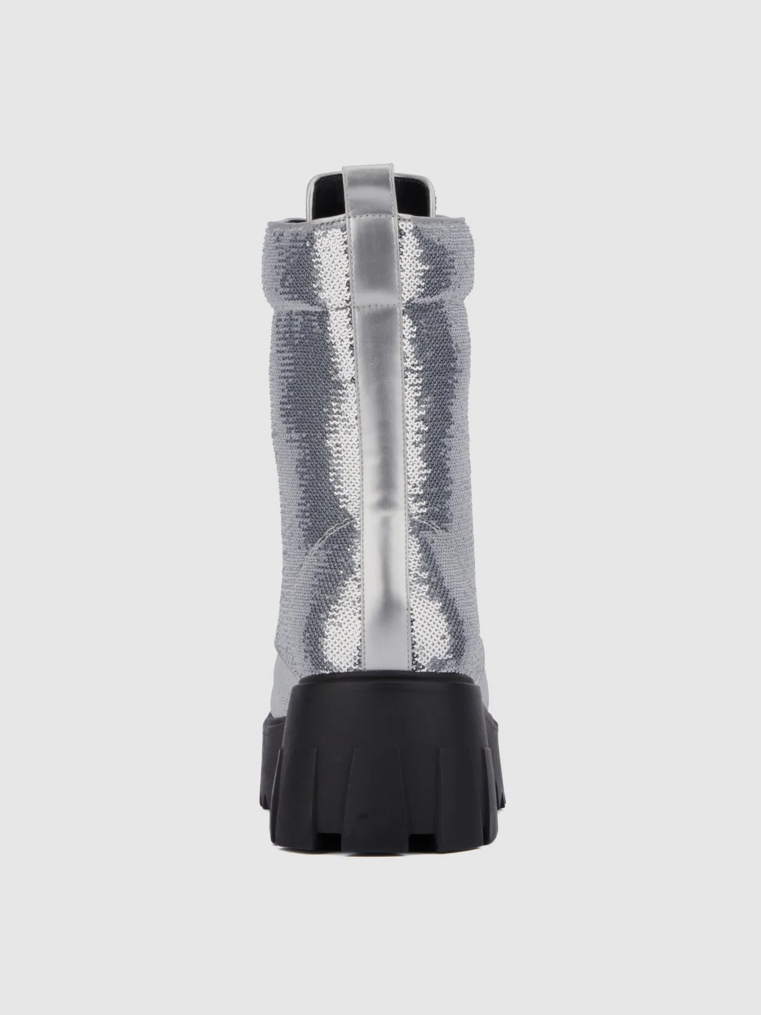 Fashion To Figure - Odessa Wide Width Sequin Combat Boots