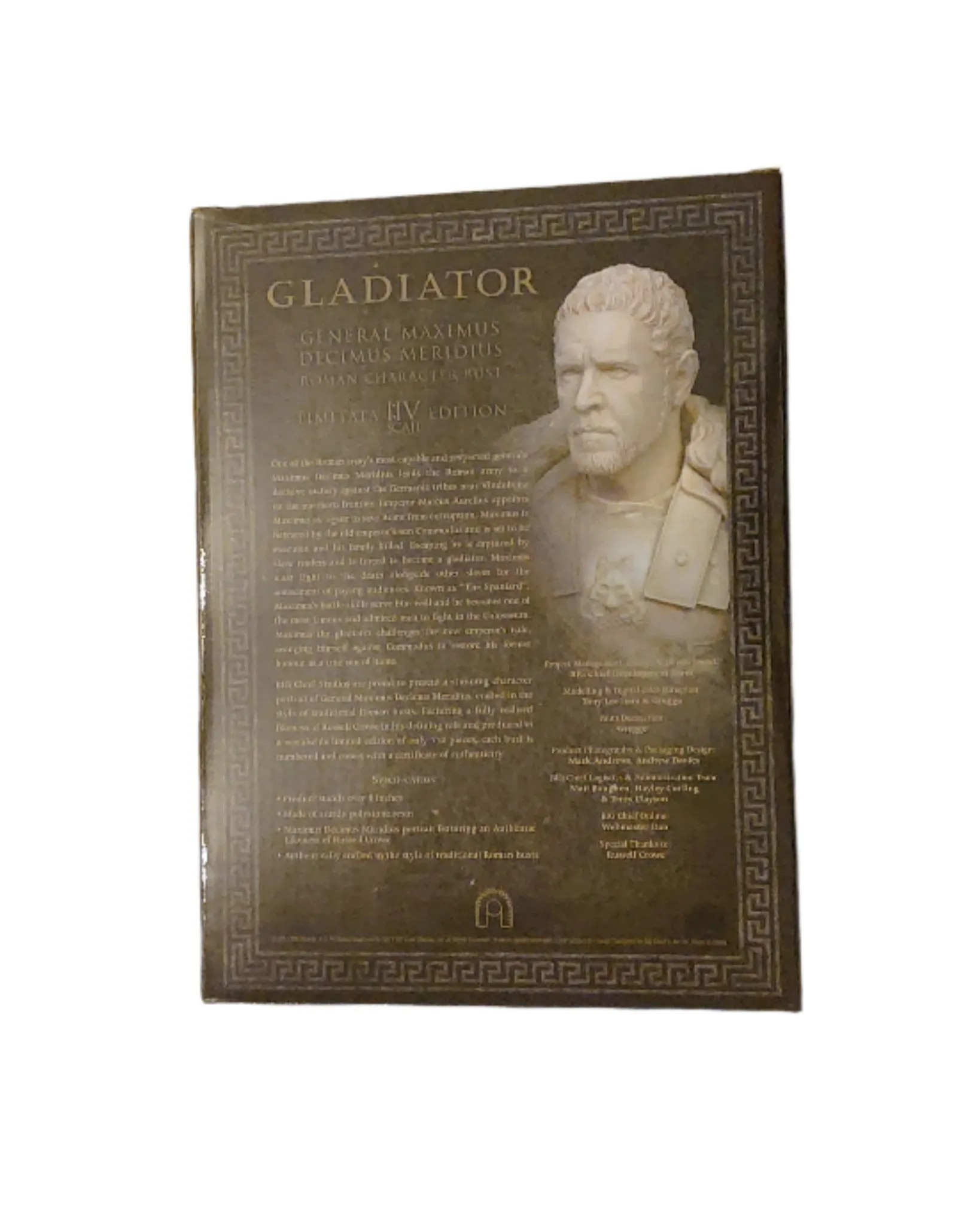 General Maximus Decimus Meridius / Russell Crowe statue bust from the film - Gladiator