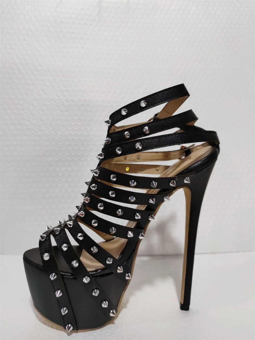 Gladiator Studded Strap High Sandals