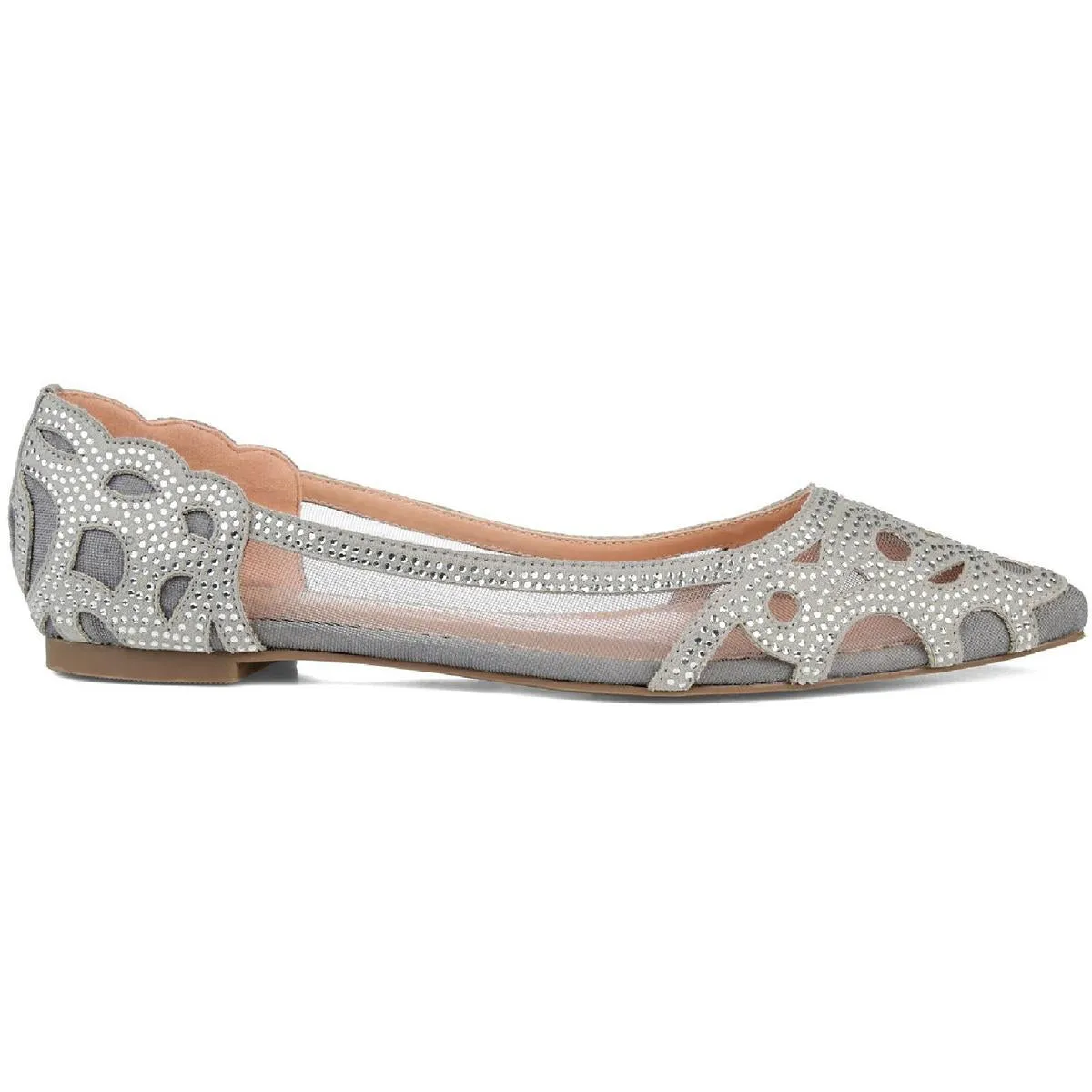 Journee Collection Womens Batavia Mesh Pointy-Toe Flats