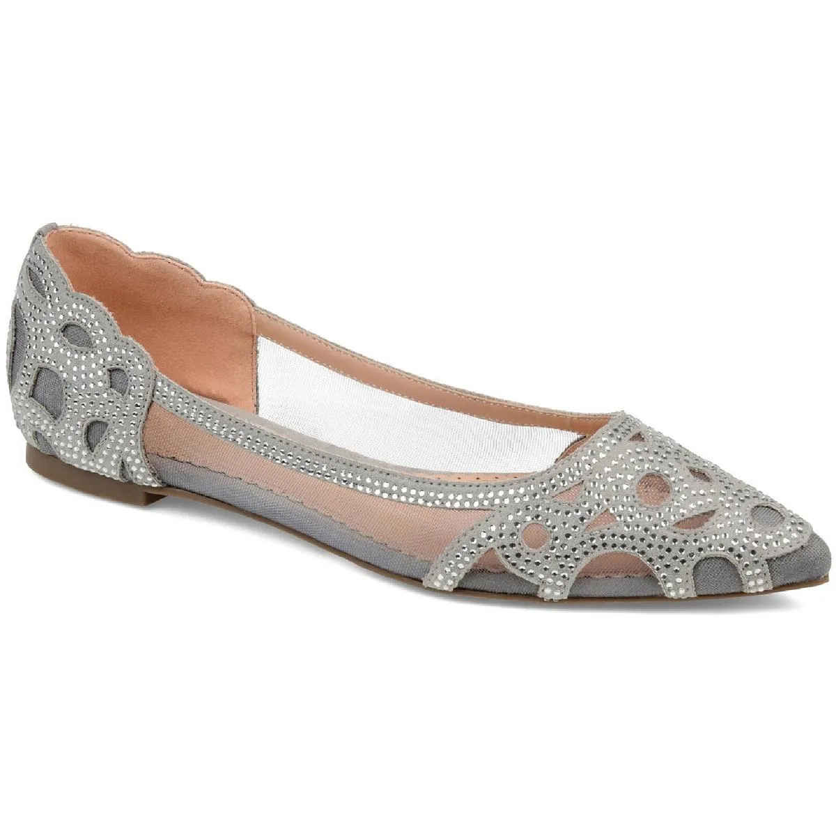 Journee Collection Womens Batavia Mesh Pointy-Toe Flats