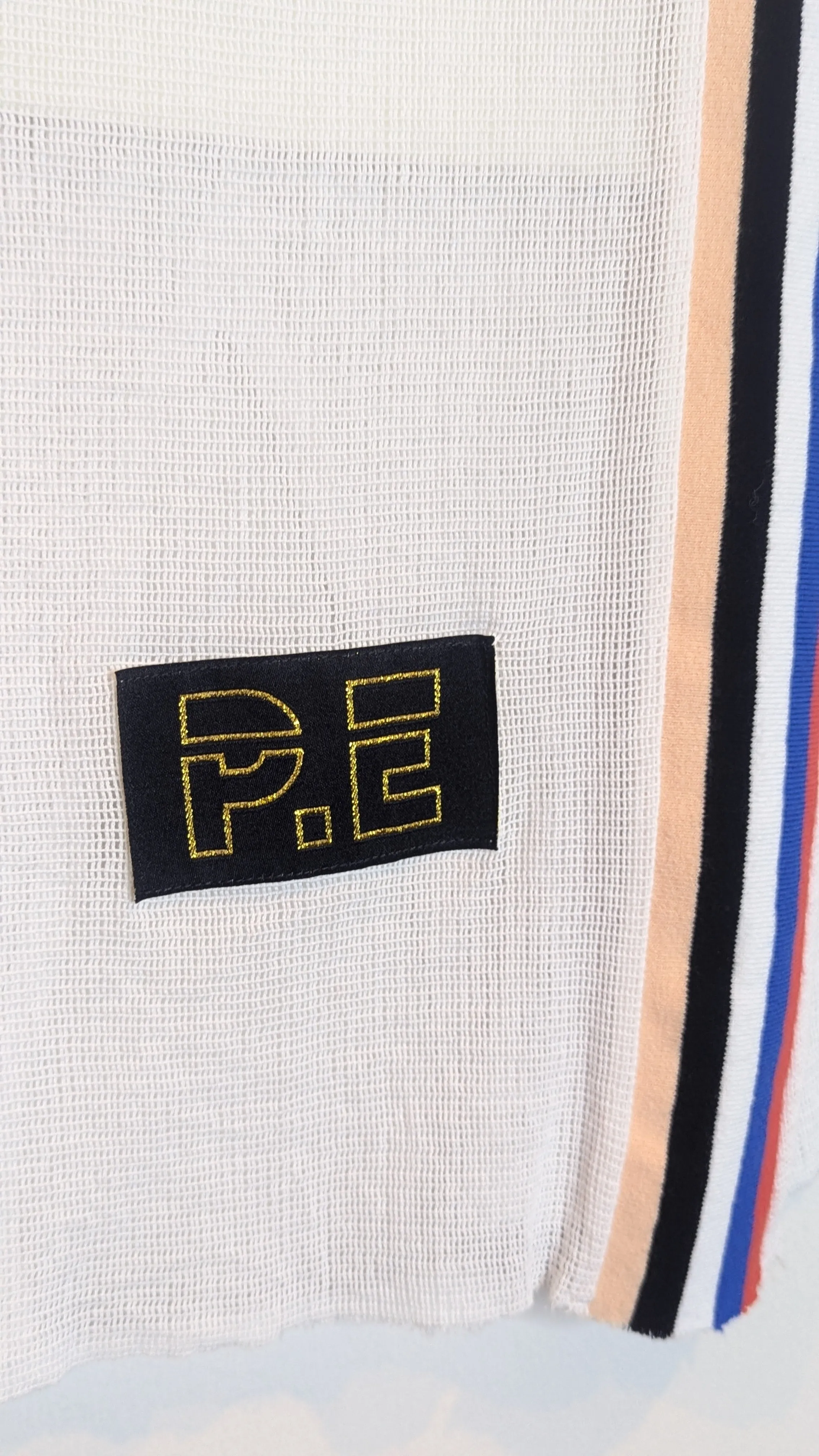 P.E Nation White Mesh Knee Length Skirt