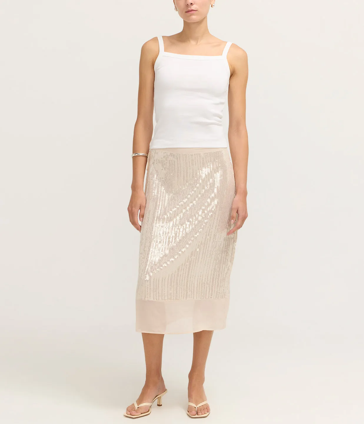 Salike Skirt in Clear Cream